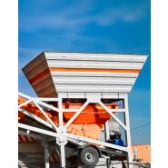 Centrale à béton mobile 100 m³ - Mélangeur Twinshaft, trémie à agrégats, silo à ciment 100 tonnes_4