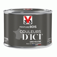 Peinture bois extérieur et intérieur Couleurs d'ici® V33 - gris feutré velours - 0.125 L - ultra-couvrante et résistante 10 ans_4