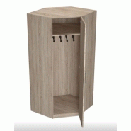 Composition angle lit escamotable Vertigo chêne naturel 411x100 cm avec couchage 160x200 cm et rangements intégrés_4