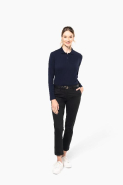 Polo Supima manches longues femme - Kariban Premium - Réf: PK203 - Coton Supima de qualité supérieure - Toucher doux et soyeux_4