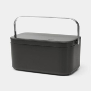 Poubelle composteur de cuisine avec grande poignée en acier inoxydable - Modèle de table de 1.8 litres - Brabantia SinkSide - Dark Grey_4