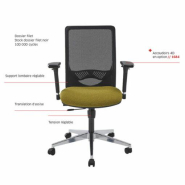 Chaise de bureau ergonomique DENZEL - neuf - diverses couleurs - support lombaire réglable - utilisation jusqu'à 8 heures par jour_4