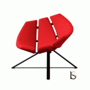 Fauteuil Radar - Softline - Feld Rouge 588_4