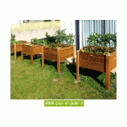 Bac à fleurs en bois sur pieds . Bac à plantes de 90cm x 50 - d-papy-bp90x50_4