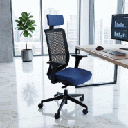 Fauteuil Manager Wi max dossier résille - Sokoa - Bleu, Non, Non, Classique_4