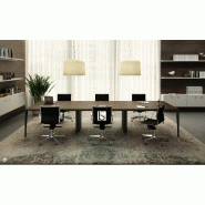 Table de conférence X9 pour 12 personnes - Officity. - Anthracite, Orme gris_4