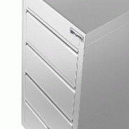 Meuble bas inox à tiroirs PREMIUM - 400 x 600 mm - 4 tiroirs - SS4SI46A_4