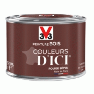 Peinture bois extérieur et intérieur - Couleurs d'ici® V33 - Rouge sépia velours - 0.125 L_4