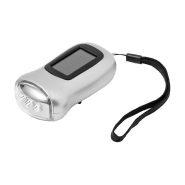 Lampe de poche - 3 LED - double alimentation solaire et manuelle - avec chargeur dynamo et boîtier ABS_4