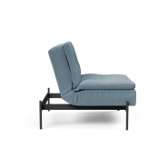 Fauteuil lit design convertible DUBLEXO Lauge Soft Indigo - 90x115 cm - Pieds métal noir - INNOVATION LIVING_4