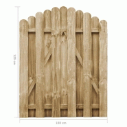 Vidaxl portail de jardin bois de pin imprégné 100x125 cm 45328_4