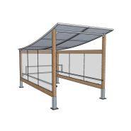 Abri pour chariot à toiture concave - Profondeur 4350mm x l 2330mm x h 2705mm - EVO 3 - Le temple du mobilier_4