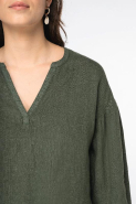 Blouse écoresponsable en lin pour femme - Native Spirit - Réf: NS524 - Tissu durable, thermorégulateur et léger_4