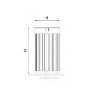 03.053.1.Sc - Poubelle Tubus Zano - 65L - Design moderne - Structure en acier ou inox - Parement en bois exotique ou épicéa_4