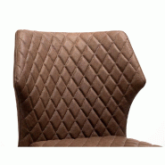 Chaise empilable Louis en simili cuir cognac ignifuge_4