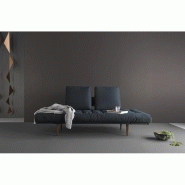 INNOVATION LIVING  CANAPÉ CONVERTIBLE DESIGN ROLLO STYLETTO PIEDS CHÊNE TISSU BLEU NIST BLUE_4