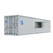 Container aménagé Snack-Box 40 pieds - vantail relevable en acier Corten, idéal pour points de vente et événements_5