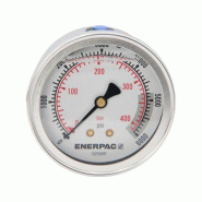 G2534R, Manomètre, 63 mm Face, Raccordement centre arrière, Bain de glycérine, 400 bar pression maximale_4