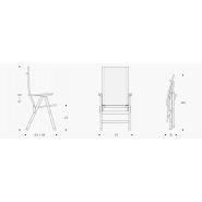 Lfm2780_3294 - Chaise pliante Lafuma en aluminium avec dossier haut ergonomique et toile Batyline® Duo_4