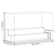 Vidaxl boîte d'affichage transparente 25x12x16 cm acrylique 154894_4