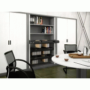 Armoire de rangement métallique - 4 étagères - rideau PVC - Hauteur : 198 cm So Salamanca_4