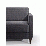 Canapé convertible express Oslo Tweed gris platine - Couchage 140x197 cm - Matelas 16 cm - Sommier lattes Renatonisi_4