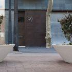 Jardinière en béton Uve - Jardinière circulaire élégante et minimaliste - Blanc / Gris / Ocre / Finition petra 1_4