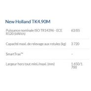 Tracteur New Holland Tk4.90m avec moteur conforme à la norme Tier 4A