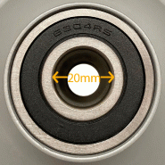 4.10/3.50-4 Pneu pour tondeuse à gazon et jante en acier 4 plis P332 roulements 20mm (lot de 2)_4