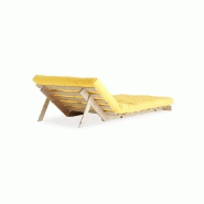 Fauteuil convertible futon ROOTS - pin naturel - coloris jaune - couchage 90 x 200 cm - design japonais et scandinave_4