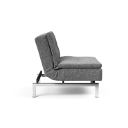 Fauteuil convertible design Dublexo - Lit 90x115 cm - Pieds chromés - Tissu Twist Charcoal - Innovation Living_4