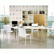 Lot de 6 chaises visiteurs MAYA blanches_4