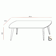Table de réunion Pigreco Up Ciment - Martex - Béton_4