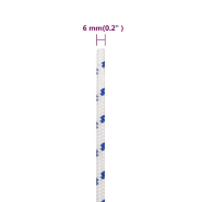 Vidaxl corde de bateau blanc 6 mm 25 m polypropylène 152284_4