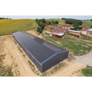 Hangar photovoltaïque symétrique - 1749 à 2385 m² - exposition Est-Ouest pour production solaire optimisée_4
