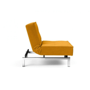 Fauteuil design convertible Splitback Chrome - 90*115 cm - Tissu Elegance Burned Curry - Innovation Living_4