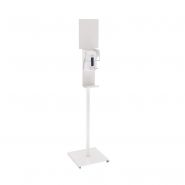 Station de désinfection des mains sanimains manuel - adzeo sas - dimensions 380 × 380 × 1630 mm - acier traité anticorrosion et anti-uv_4