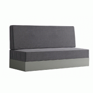 Armoire lit escamotable Dynamo Sofa - Canapé gris mat et microfibre gris - Couchage 160x200 cm avec ouverture assistée_4