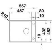 Evier en inox - blanco professional france - une plage de robinetterie latérale_4