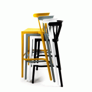 Windson - Tabouret de bar empilable en polypropylène Terracotta_4