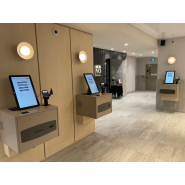 Borne encastrée avec impression de reçus et alertes LED