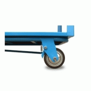 Chariot préparation de commandes - monobloc pour ateliers et entrepôts avec escabeau pliant et frein de stationnement - capacité jusqu'à 400 kg_4