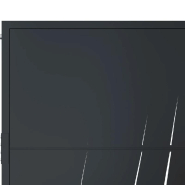 Vidaxl portail de jardin anthracite 105x205cm acier conception d'herbe 153171_4