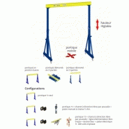 Portique de levage 36-1T25-S1 - Erimac - 220kg - Hauteur réglable et déplaçable sur roues pivotantes_4