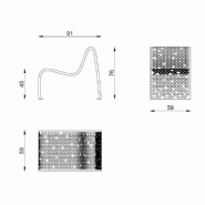 Banc Elinium 59cm fonctionnel et esthétique pour espaces extérieurs