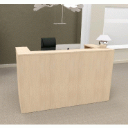 Bureau d'accueil Delta First monocolor - Mobel Linea - 184, Chêne moyen_5