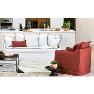 Canapé 2 places Cassis 156 cm convertible 14 cm déhoussable - Home Spirit_4