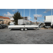 Remorque plateau HUMBAUR HT 306225 GR - 2 essieux - roues dessous - ridelles alu_4