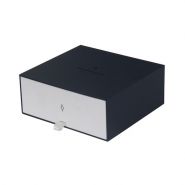 Boîte tiroir noire élégante pour présentation de cadeaux