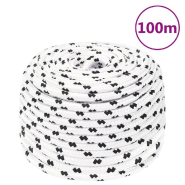 Vidaxl corde de bateau tressé blanc 6 mmx100 m polyester 152763_4